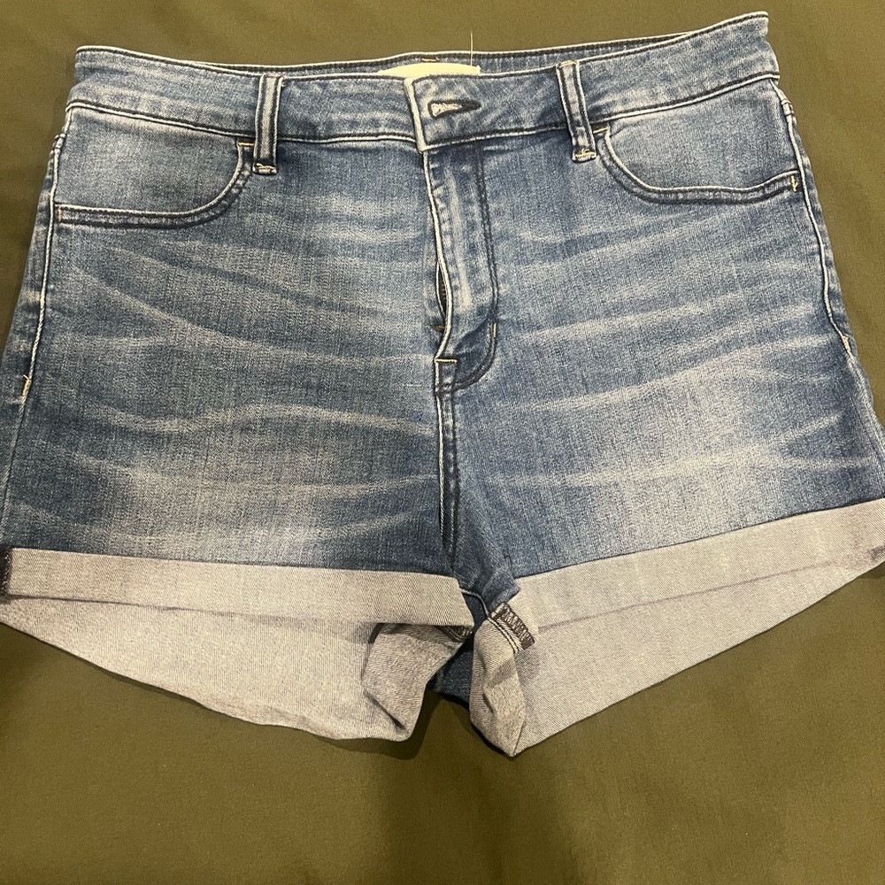 PacSun Blue Jean Shorts with Cuffed Hem